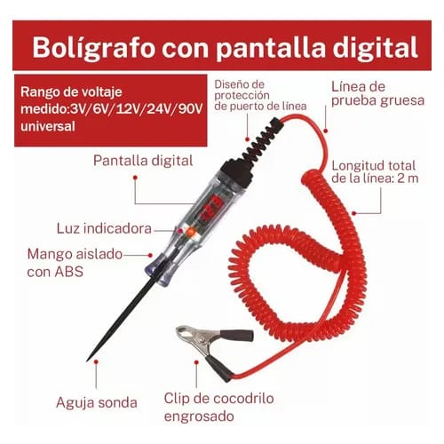 Probador de Circuitos Automotriz Tester